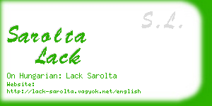 sarolta lack business card